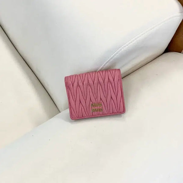 [BUNJANG] Miu Miu Nappa Begonia Pink Bifold Wallet / 미우미우 나파 베고니아 핑크 반지갑 (정품)