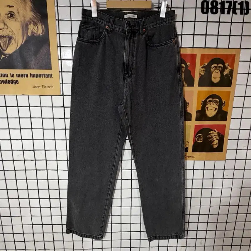 [BUNJANG] Wide Fit Denim Pants - Grey / 와이드 데님 팬츠 0817