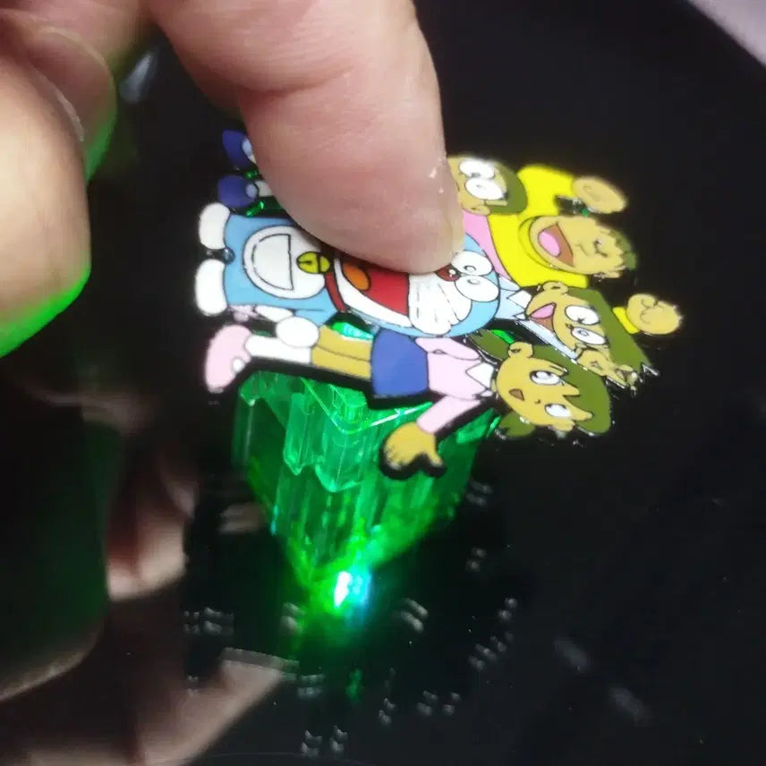 [BUNJANG] Doraemon Friends Character Clicker Keycap Keyring / 도라에몽 친구들 캐릭터 클릭커 키캡키링