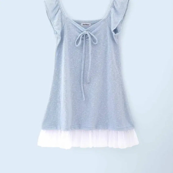 [BUNJANG] Bad Blue Dotti Tutu Mini Dress Misty Blue / (새상품)배드블루 도티 투투 미니드레스 미스티블루