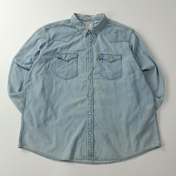 [BUNJANG] Levi's Red Tab Western Denim Shirt Pastel Blue / CA634 2XL 리바이스 레드탭 웨스턴 데님 셔츠 남방