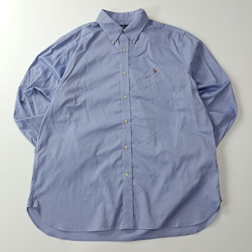 [BUNJANG] Polo Ralph Lauren CA636 QR Blue Solid Shirt / CA636 XL 폴로 QR 블루 솔리드 셔츠 남방