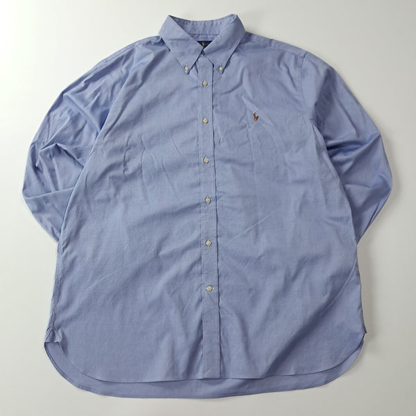 [BUNJANG] Polo Ralph Lauren CA636 QR Blue Solid Shirt / CA636 XL 폴로 QR 블루 솔리드 셔츠 남방