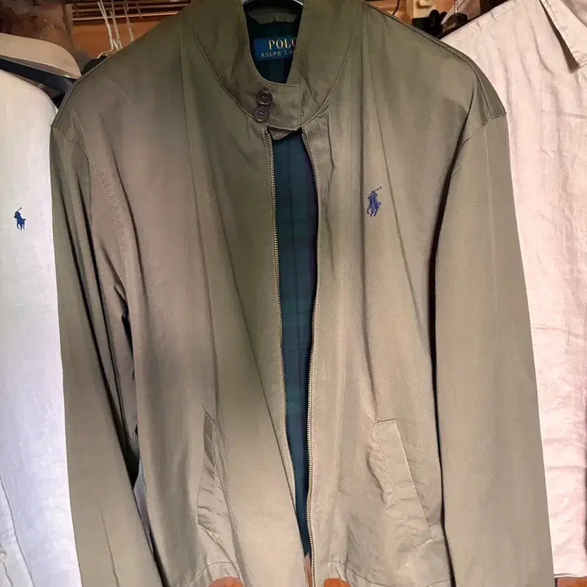 [BUNJANG] Polo Ralph Lauren Twill Jacket Barracuda Olive M / 폴로 랄프로렌 트윌자켓 바라쿠다 m 올리브
