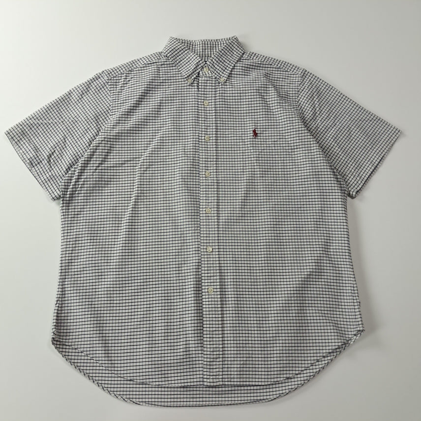 [BUNJANG] Polo Ralph Lauren Classic Fit Micro-Check Short Sleeve Shirt / CA638 L 폴로 클래식핏 모던 마이크로체크 반팔 셔츠 남방