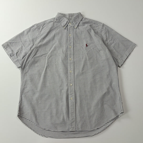 [BUNJANG] Polo Ralph Lauren Classic Fit Micro-Check Short Sleeve Shirt / CA638 L 폴로 클래식핏 모던 마이크로체크 반팔 셔츠 남방