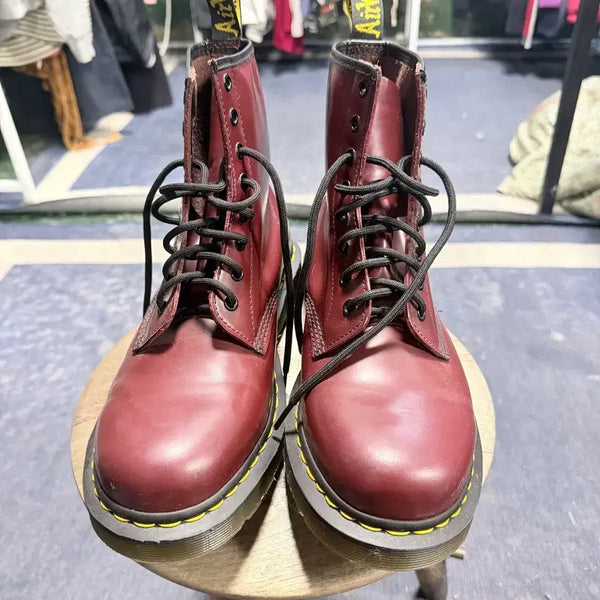 [BUNJANG] Dr. Martens 1460 Cherry Red 8-Eye Leather Boots (UK 9 / 280mm) / [정품] 닥터마틴 1460 체리레드(버건디) 8홀 부츠 (UK9 / 280mm)