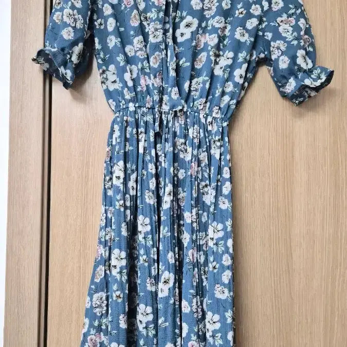 [BUNJANG] Women's Chiffon Floral Print Midi Dress / 여성 쉬폰 원피스