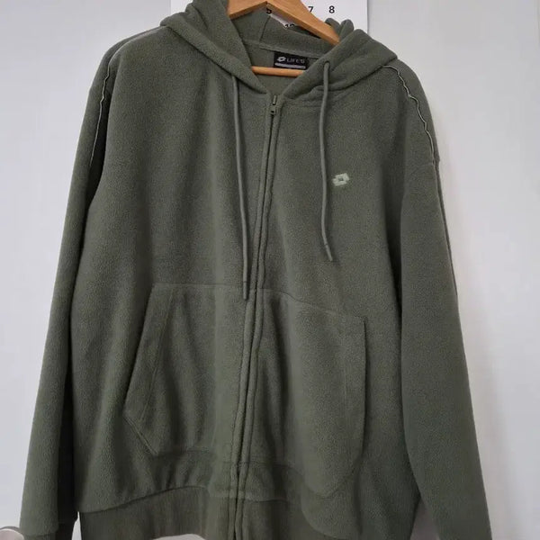 [BUNJANG] Lot-to Fleece Hooded Zip-up / 로또 플리스 후리스 후드집업