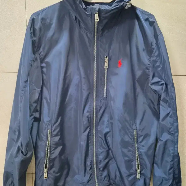 [BUNJANG] Polo Ralph Lauren Navy Hooded Windbreaker Jacket / 폴로 랄프로렌 바람막이 네이비