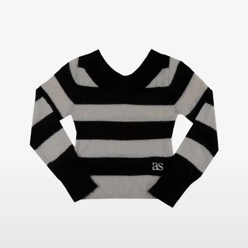 [BUNJANG] PONY STRIPE KNIT BLACK / PONY STRIPE KNIT / BLACK