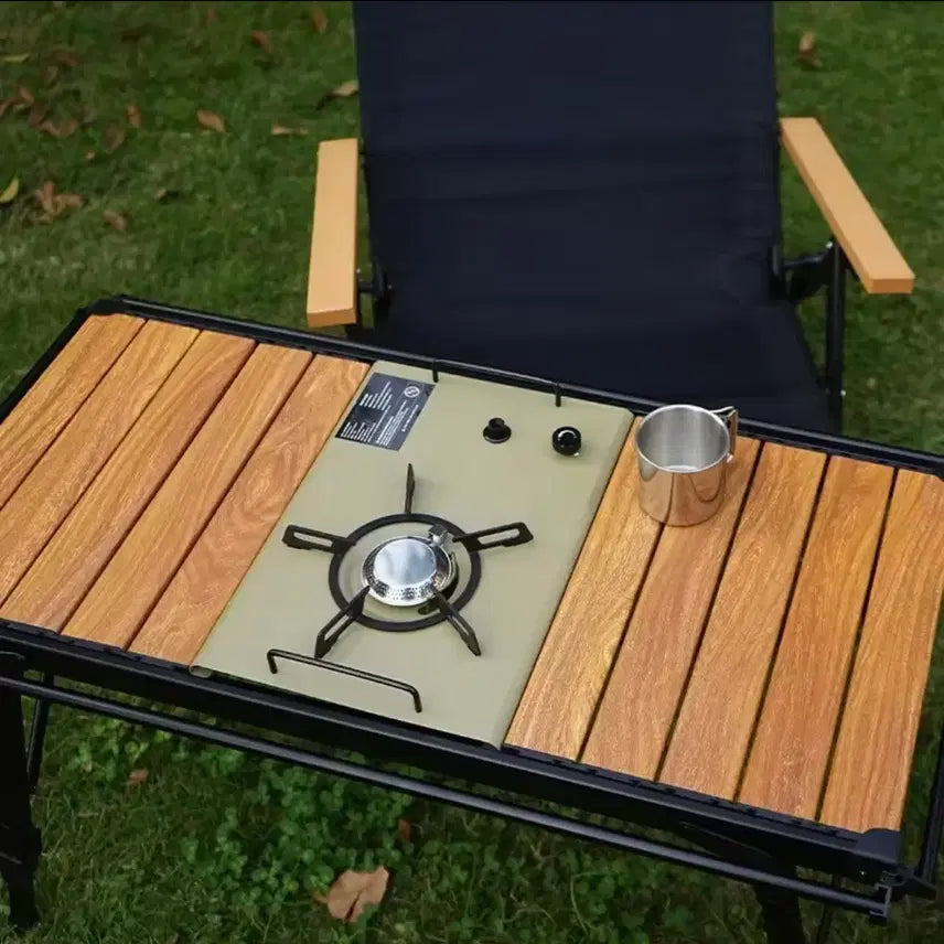 [BUNJANG] Folding Lightweight IGT Wooden Roll Camping Table / 캠핑 IGT 우드 롤 테이블 새상품 접이식 경량