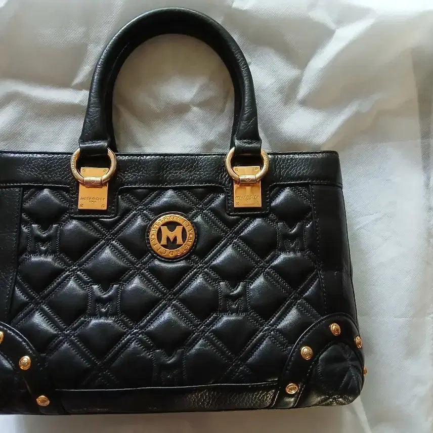 [BUNJANG] Metimecity Quilting Tote Bag Black / 메트로시티 퀼팅 토트백 블랙
