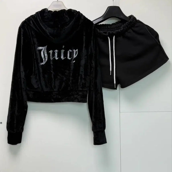 [BUNJANG] Vintage Velvet Hooded Zip-Up Jacket / 빈티지 벨벳 후드집업 ( 바지 서비스 ) / 교신 , 에이블리 교신가능