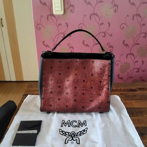 [BUNJANG] MCM Burgundy/Black Bucket Shoulder & Tote Bag / 정품 mcm 버킷 숄더&토트백 버건디/블랙
