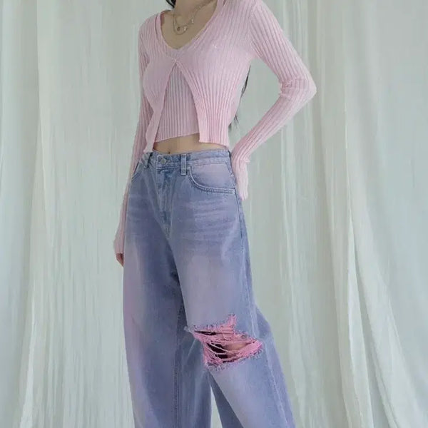 [BUNJANG] Urban Dress Two-Way Pink Cardigan / 어반드레스 투인원 핑크 가디건 (새상품)