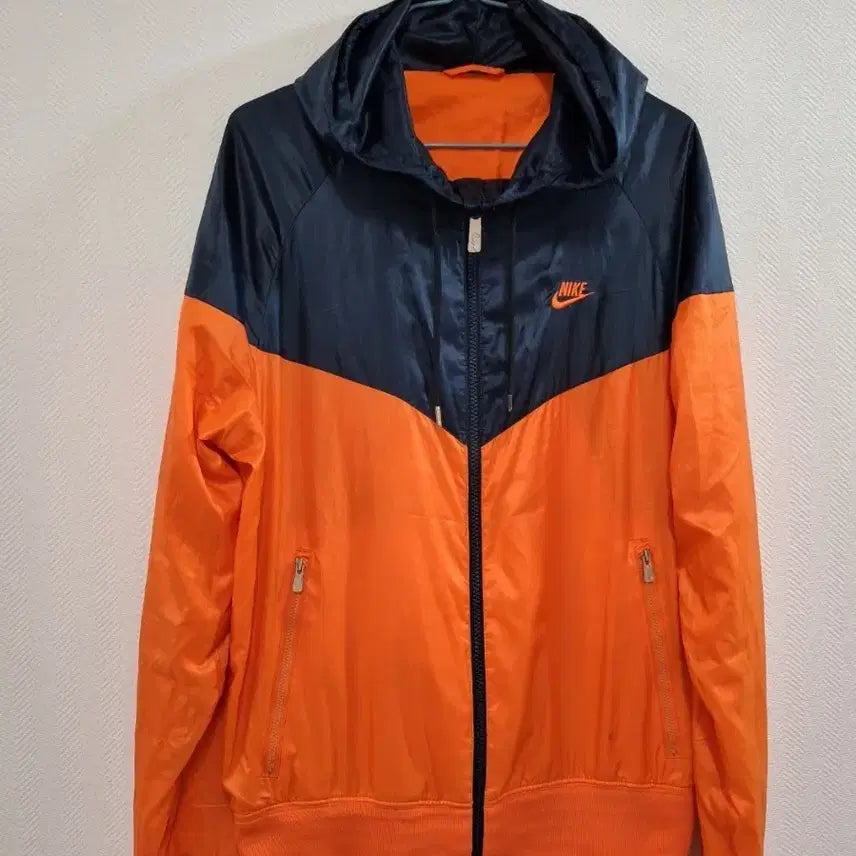 [BUNJANG] Nike Windbreaker Orange/Navy / 나이키 바람막이 오렌지/네이비