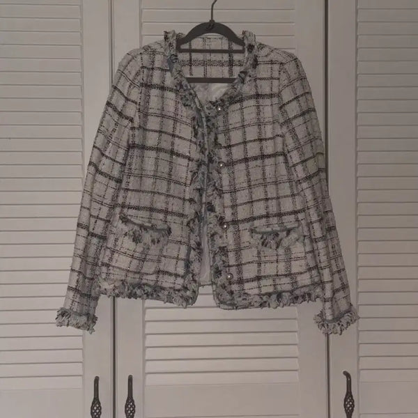 [BUNJANG] White Tweed Jacket / 화이트 트위드 자켓