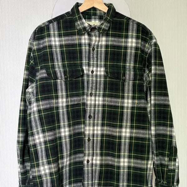 [BUNJANG] Eddie Bauer 90s Heavy Flannel Checkered Shirt L / 에디바우어 Eddie Bauer 90s 헤비 플란넬 체크셔츠 L