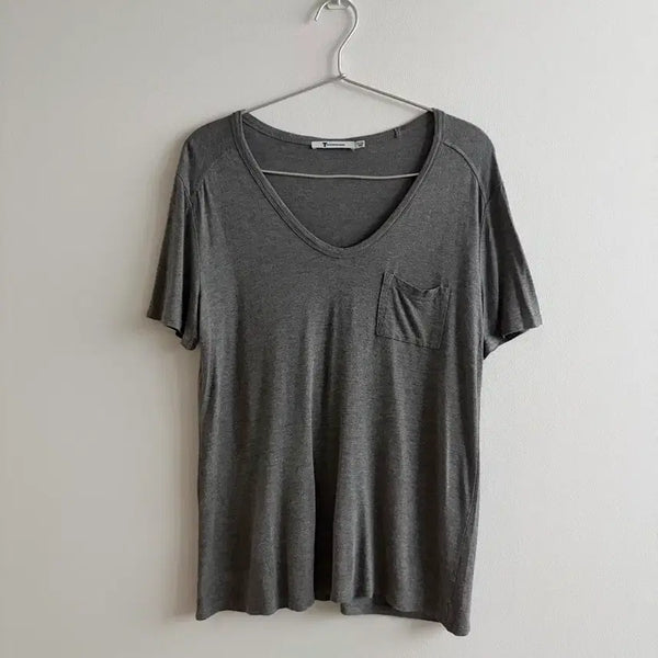 [BUNJANG] Alexander Wang Grey Short Sleeve T-Shirt / 알렉산더왕 반팔 티셔츠 그레이