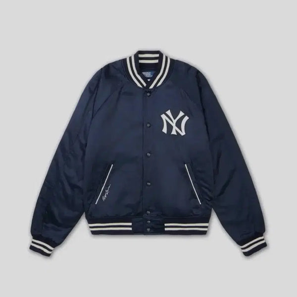 [BUNJANG] Polo Ralph Lauren New York Yankees Satin Jacket Navy L / 새상품) 폴로 랄프로렌 뉴욕 양키스 새틴 자켓 네이비 L사이즈