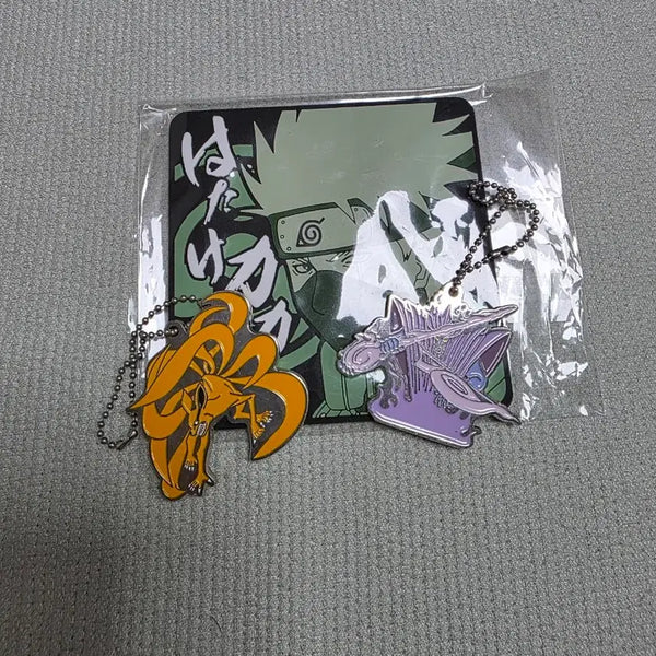 [BUNJANG] Naruto Kakashi Rubber Coaster & Metal Charm Set / 나루토 카카시 러버코스터,메탈참2종