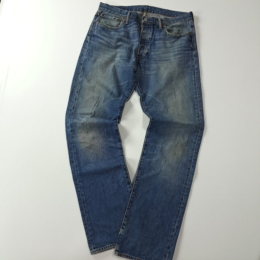 [BUNJANG] Levi's 501 Standard Straight Denim Pants (W34 L34, Indigo Blue, 2010s Poland Made) / CA651 34 리바이스 501 스탠다드 스트레이트 데님 팬츠 바지