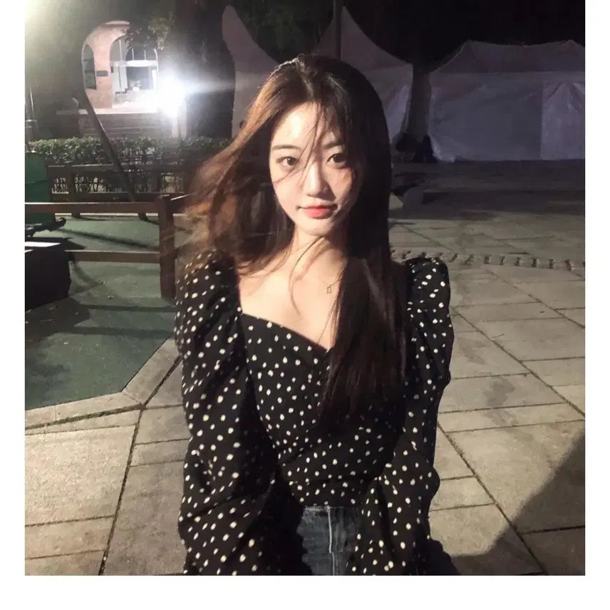 [BUNJANG] Zanieo Lovely Dot Blouse M Size / 제니오 zanieo 러블리 도트 블라우스