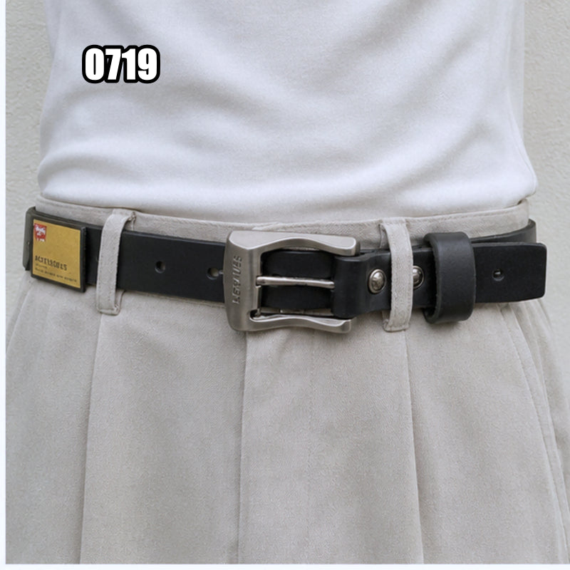 [BUNJANG] Levi Strauss Men's Black Leather Belt / 리바이스 스트라우스 남성용 블랙 가죽 벨트 새상품