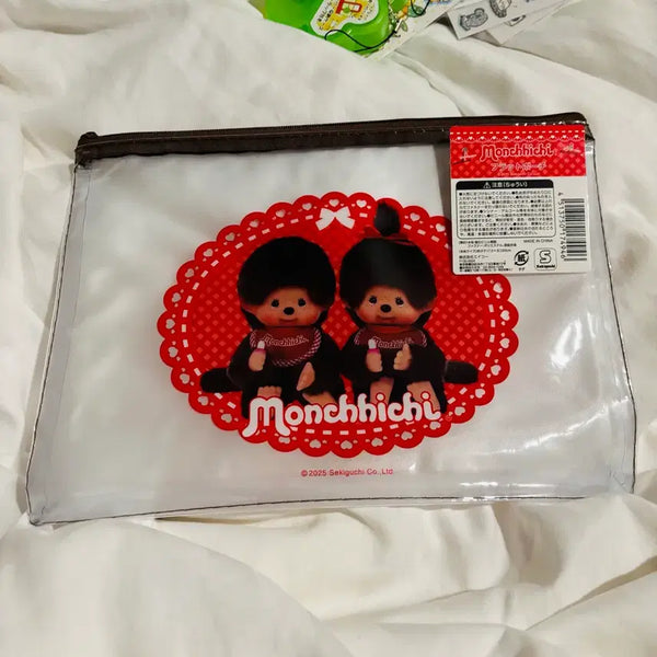 [BUNJANG] Monchhichi Flat Pouch / 몬치치 플랫파우치