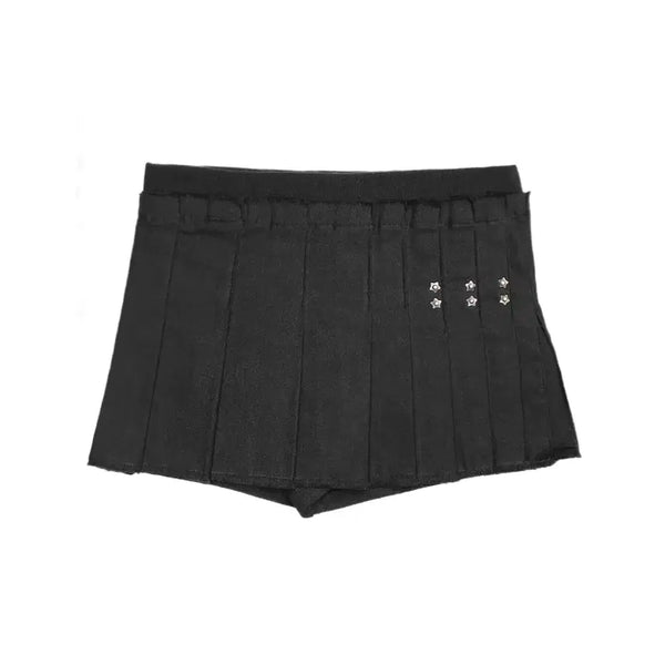 [BUNJANG] Bonne Star Rivet Pleated Skort (Black) / 본네 스커트 2사이즈 Star rivet pleated skort (Black)