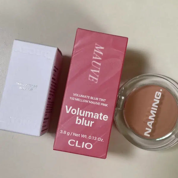 [BUNJANG] AboutTone, Clio, Naming Bundle Set - Water Fit Blusher, Volume Matte Blur Tint, Fluffy Powder Blush / 일괄) 어바웃톤 스틴 레이어 워터 핏 블러셔 포지 피치 클리오 볼륨메이트 블러 틴트 멜로우 모브 핑크 네이밍 플러피 파우더 블러쉬 베이글