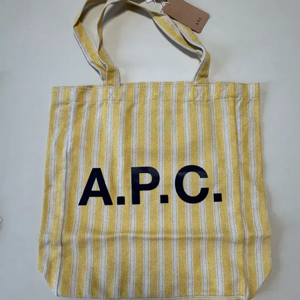 [BUNJANG] A.P.C. Striped Tote Bag Yellow / A.P.C. 스트라이프 토트백 옐로우