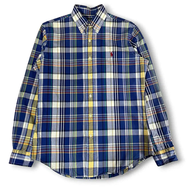 [BUNJANG] Polo Ralph Lauren Blue Madras Check Button-Down Shirt S / 폴로랄프로렌 블루 마드라스 체크 버튼다운 셔츠 S