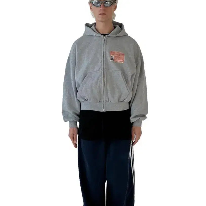 [BUNJANG] Pioneers Hooded Zip-up Gray / 파이오니어스 후드집업