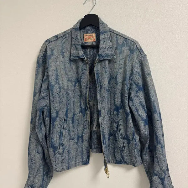 [BUNJANG] Kapital 12oz Magpie Denim Drizzler Jacket Light Indigo / 캐피탈 12온즈 맥파이 데님 드리즐러 자켓 라이트 인디고