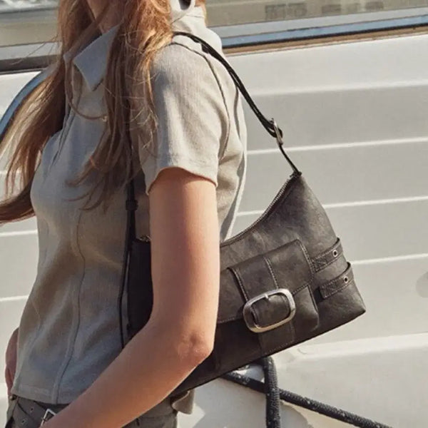 [BUNJANG] Raive Cobble Shoulder Bag Dark Gray / 레이브 raive 코브 숄더백 다크그레이