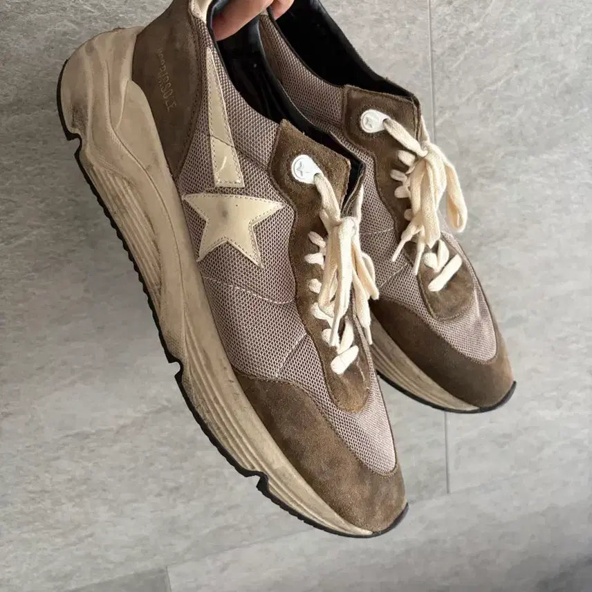 [BUNJANG] Golden Goose Running Sole Sneakers Khaki Size 44 / 44사이즈 골든구스 런닝솔 카키