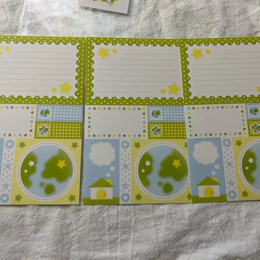 [BUNJANG] AtoZ Club Earth Paper Stickers (3 Sheets) / 에이투지클럽 지구 모조지 3장