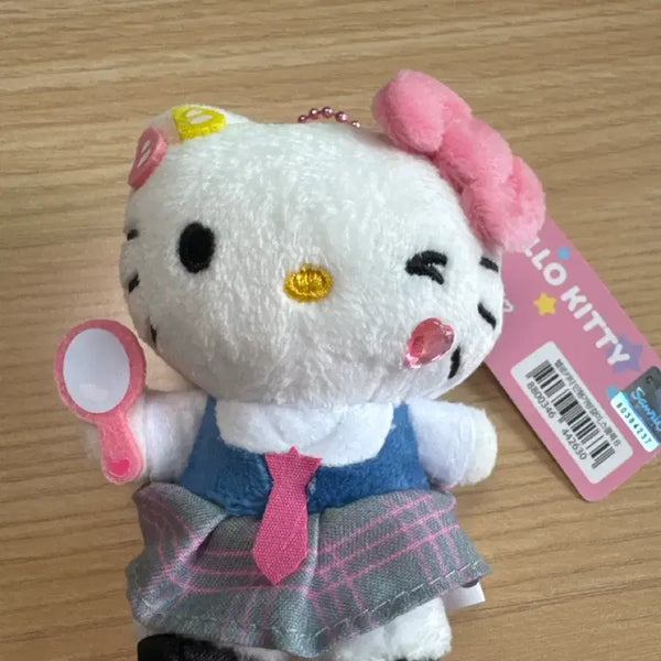 [BUNJANG] Sanrio Hello Kitty School Look Doll Keychain 8cm / 산리오 헬로키티 인형 키링 스쿨룩 8cm