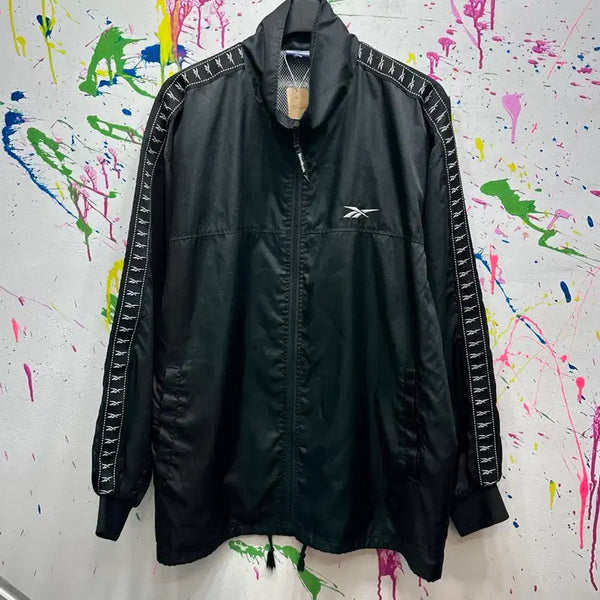 [BUNJANG] 90s Reebok Old School Vector Logo Tape Track Jacket / 90s 리복 올드스쿨 벡터 로고 테이프 트랙자켓 일본내수용 2XL