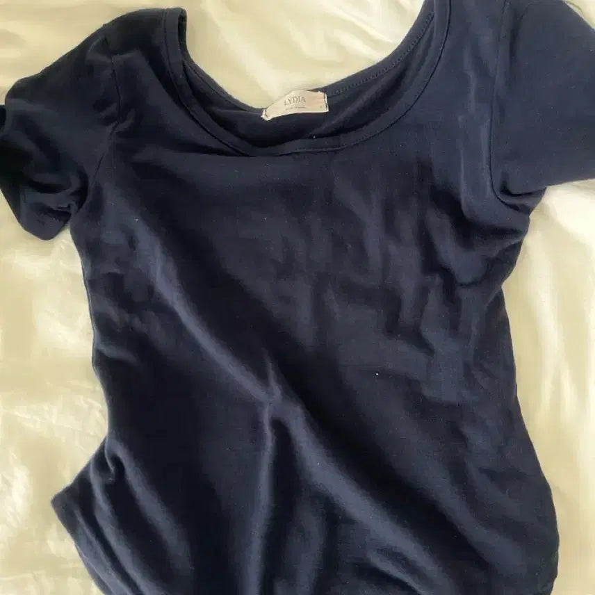 [BUNJANG] Navy Basic T-Shirt / 네이비 기본티