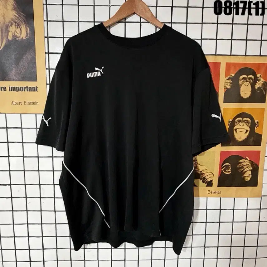 [BUNJANG] Puma Black Logo Short Sleeve T-Shirt 2XL / 퓨마 반팔티 2XL 0817