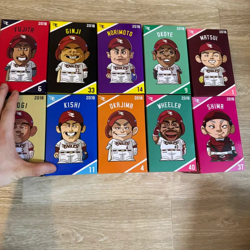 [BUNJANG] Tohoku Rakuten Golden Eagles Player Caricature Bobblehead Set (10 Figures) / 10개 세트 도호쿠 라쿠텐 골든이글스 선수 캐리커처 피규어/보블헤드