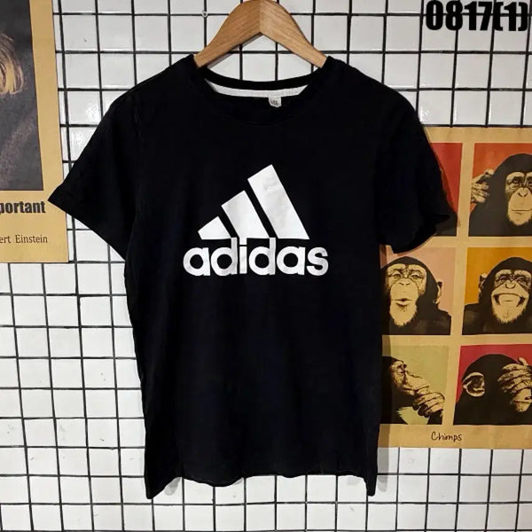 [BUNJANG] Adidas Big Logo Short Sleeve T-Shirt Black / 아디다스 반팔 티셔츠  0817