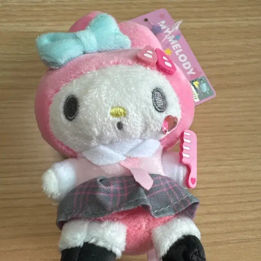 [BUNJANG] My Melody "School Look" 8cm Bag Charm Doll / 마이멜로디 인형 가방걸이 스쿨룩 8cm
