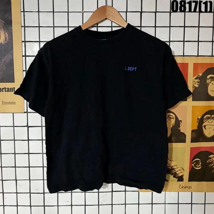 [BUNJANG] L.DEPT Black Logo T-Shirt (Size L) / 반팔티셔츠 L 0817