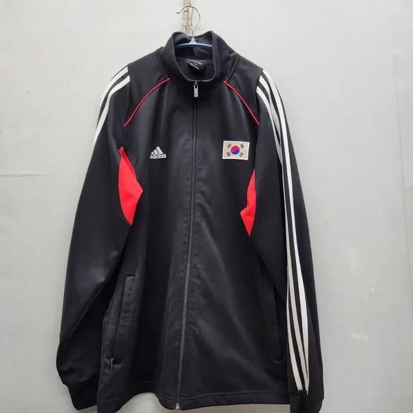 [BUNJANG] Adidas South Korea National Team Taegeukgi Emblem Jersey / 올드스쿨 아디다스 대한민국 국가대표 태극기 와펜 져지 110(L~XL)