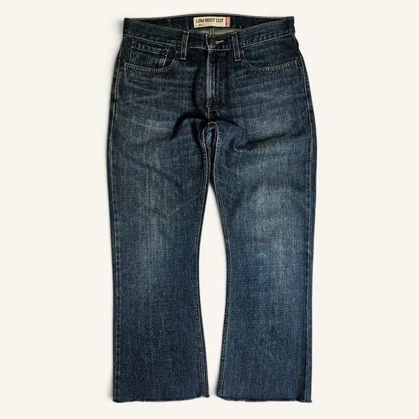 [BUNJANG] Levi's 00's 527 Blank Tab Cut-Off Bootcut Denim Jeans W31 L32 / [32][리바이스]00's 527 블랭크탭 컷오프 부츠컷 데님