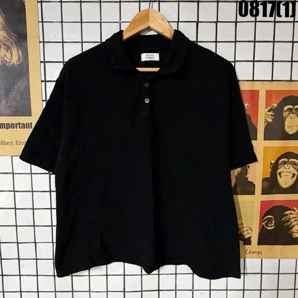 [BUNJANG] Black Short-Sleeve Polo T-Shirt / 블랙 반팔 카라티 0817